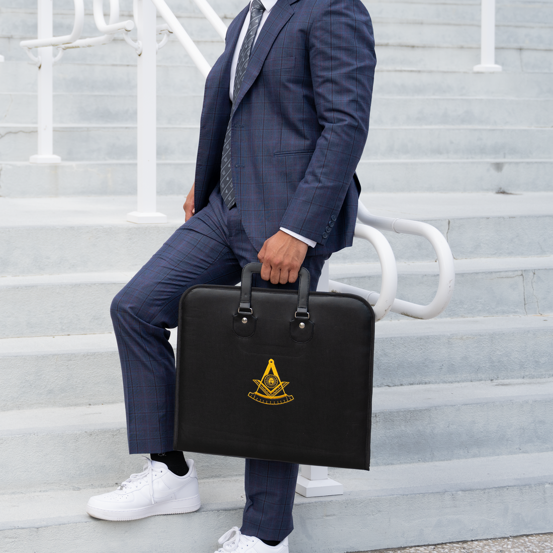 Past Master Apron, Case, Gloves, Tie & Funeral Apron Bundle