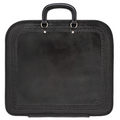 Genuine full-grain black leather Masonic regalia case handcrafted by Zeebro.