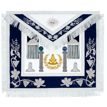 Customized Past Master Blue Lodge Apron with Boaz & Jachin Columns (Derek Ploeg)