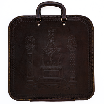 Customized Texas-Size Hand-Tooled Brown Leather Apron Case | Michael B. Smith