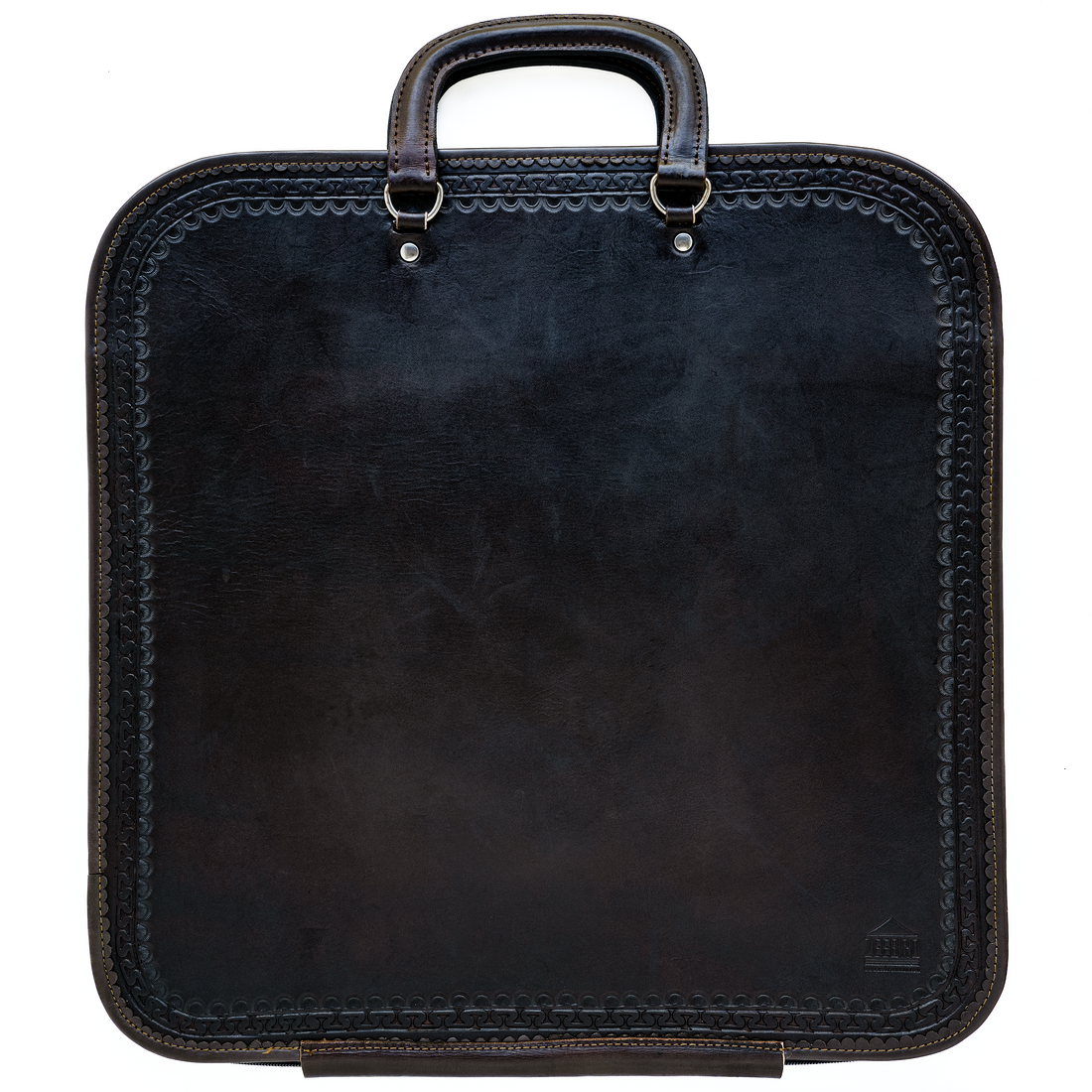 Customized Texas-Size Hand-Tooled Brown Leather Apron Case | Michael B. Smith