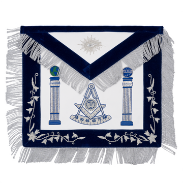 Past Master Blue Lodge Apron with Boaz & Jachin Columns