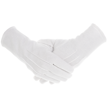 Classic White Cotton Masonic Gloves – Formal Regalia Gloves for Ceremonies, Lodge Meetings & Ritual Use