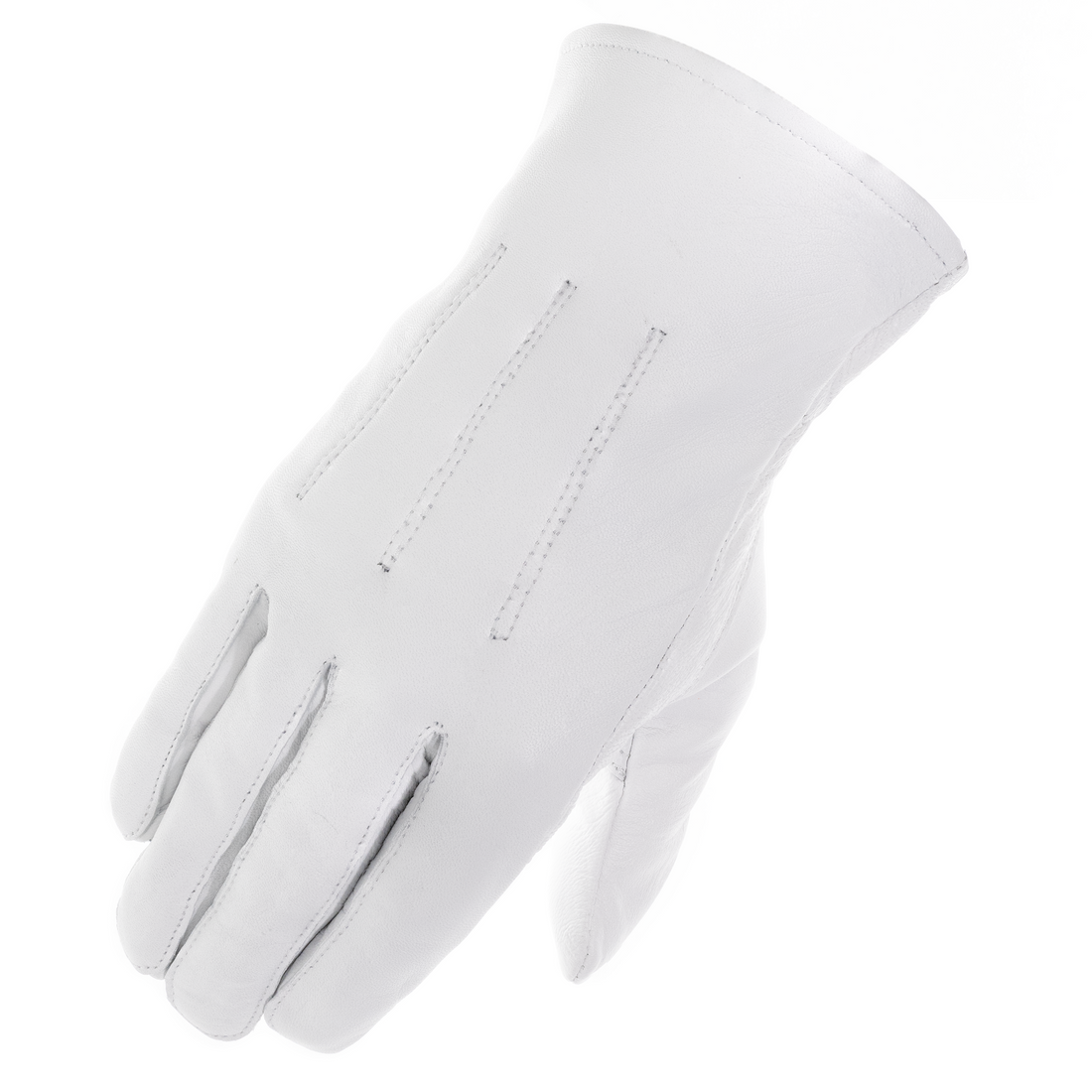 Plain Unlined White Lambskin Leather Gloves – Elegant Masonic Dress Gloves