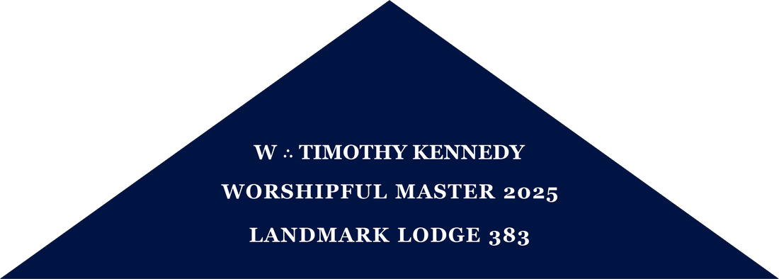 Customized Past Master Blue Lodge Apron with Boaz & Jachin Columns (Timothy Kennedy)