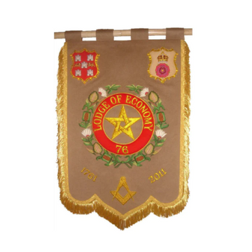 Hand Embroidered Masonic Lodge Banner