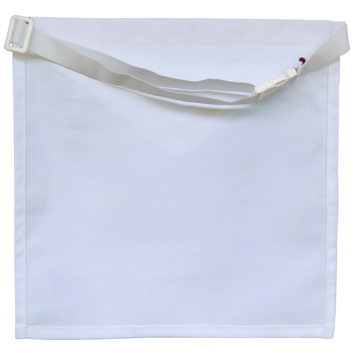 Plain White Cotton Visitor Apron for Lodge and Travel Use